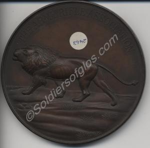 Bronze medallion presented by The Army Rifle Assoc