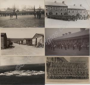 Forty-two black and white postcards and photograph