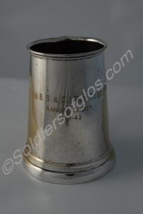 Silver tankard with the inscription '2nd Bn. B.B.