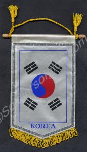 South Korean flag. Commemorative of white silk wit