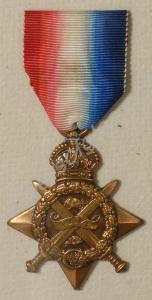 1914 Star. Awarded to Private W.H. Morgan. 1st Bat