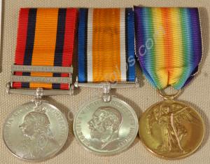 Group of three medals; Queen's South Africa Medal