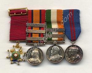 Group of four miniature medals; Companion's Badge
