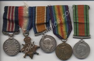 Group of five medals; Military Medal, 1914-1915 St