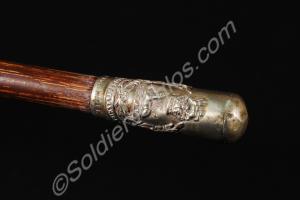 Regimental cane with the inscription 'Gloucestersh