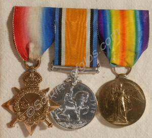 Group of three medals; 1914-1915 Star, British War