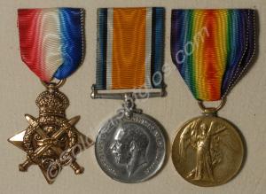 Group of three medals; 1914 Star, British War Meda