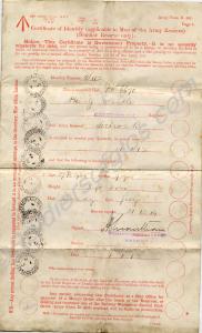 Army Reserve Certificate of Identity. 6670 Private