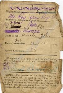 Instructions to Army Reservist.  268033 Private Jo