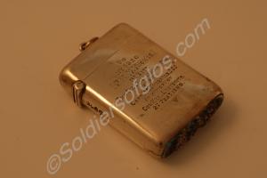 Silver match box with the inscription 'To No. 4320