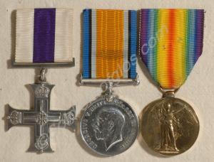 Group of three medals; Military Cross, British War