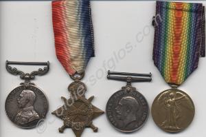 Group of four medals; Military Medal, 1914-1915 St