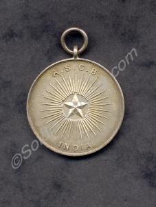 A.S.C.B. India Bombay District hockey medal. Award