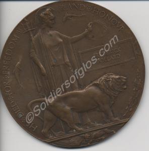 Bronze memorial plaque. Awarded to 22337 Private F