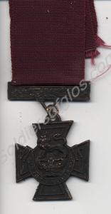 Two replica Victoria Crosses of medals in the coll