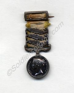 Miniature Crimea Medal with three bars for Alma, I