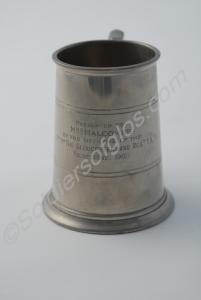 Pewter tankard, awarded to Mrs. Halcombe by the of