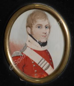 Miniature portrait of an officer of the 61st (Sout