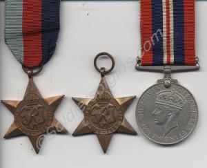 Group of three medals; two 1939-1945 Stars and 193
