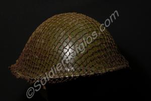 British army steel helmet with Back Badge transfer