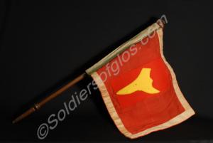 Marker flag of 23rd King's African Rifles. Kenya 1