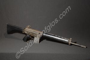 Armalite .223 rifle AR-180 and magazine. Recovered