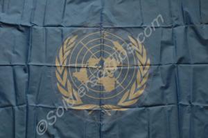 United Nations flag. Silk