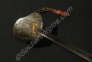 Sword with brown leather sword knot and leather sc