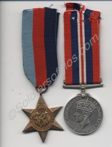Group of two medals; 1939-1945 Star and 1939-1945