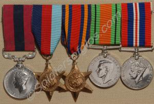Group of five medals; Distinguished Conduct Medal,