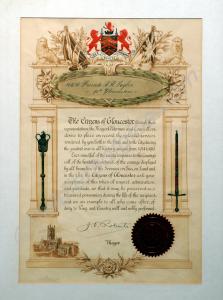 Scroll from the citizens of Gloucester to 241436 P