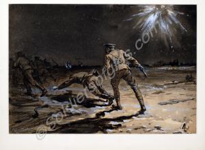 Watercolour painting of Lance-Corporal F.W. Harvey