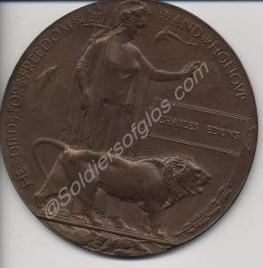 Bronze memorial plaque to Charles Edkins. Unit unk