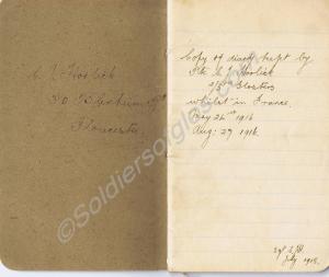 Diary of 3890 Private Cecil John Horlick, May to A