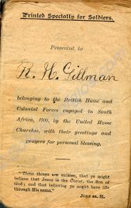 Soldier's New Testament. Property of 2168 Private