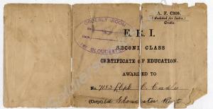 Second Class Certificate of Education, (part). 715