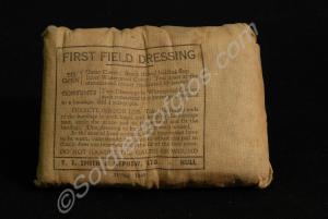 British Army first aid dressing.  1940.