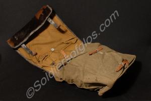 German Army fur-lined  back pack. (shown opened ou