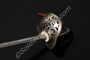 Sword made of Toledo steel with brown leather swor