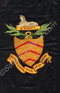 Black silk square embroidered with the badge of th