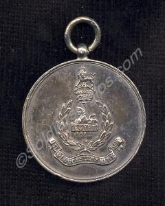 Silver uninscribed sporting medal. 1st Battalion,