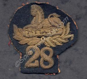 Officer's gold wire embridered forage cap badge. 2