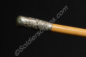 Bamboo swagger stick. 1st Battalion, The Glouceste
