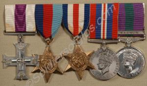 Group of five medals; Military Cross 1946, 1939-19