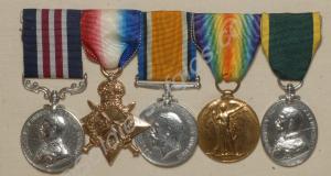 Group of five medals; Military Medal, 1914-1915 St