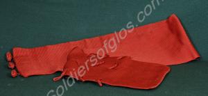 Officer's crimson cummerbund. Worn by Major E.G.H.