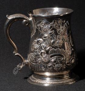 The Baker silver tankard. Presented to the Regimen