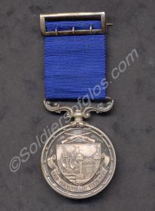 Silver shooting medal from 1905. 1st Volunteer Bat