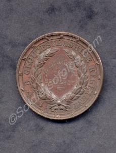 Bronze shooting medal. 'Best Shot' awarded to Serg