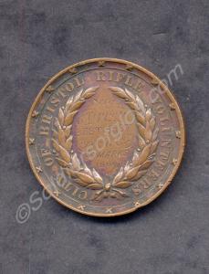 Bronze shooting medal. 'Best Shot' awarded to Serg